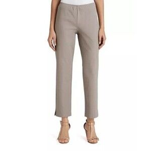Eileen Fisher Pants Women Sz XS Tan Hi Rise  Comfort Stretch Slim Ankle Trousers